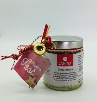 Weihnachtsgeschenk Geschenkglas Gemüsebrühe